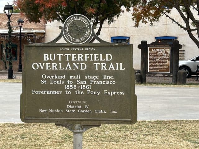 Butterfield Overland Trail plaque