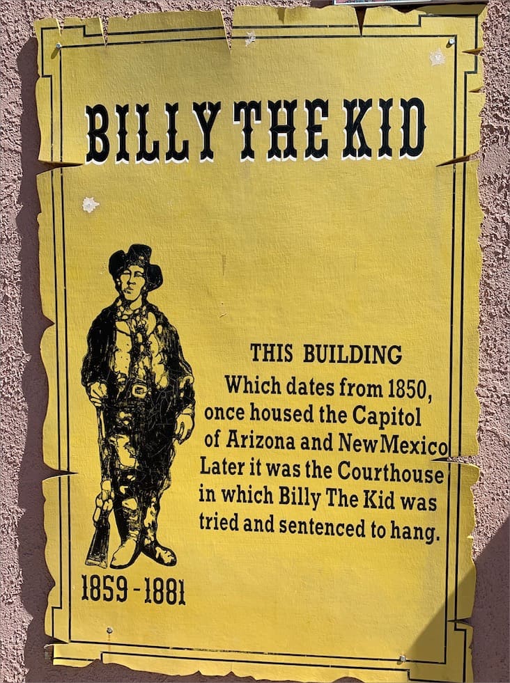 Billy the Kid Wall Plaque in Mesilla