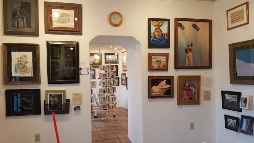 Photo taken inside the Mesilla Valley Fine Arts Gallery